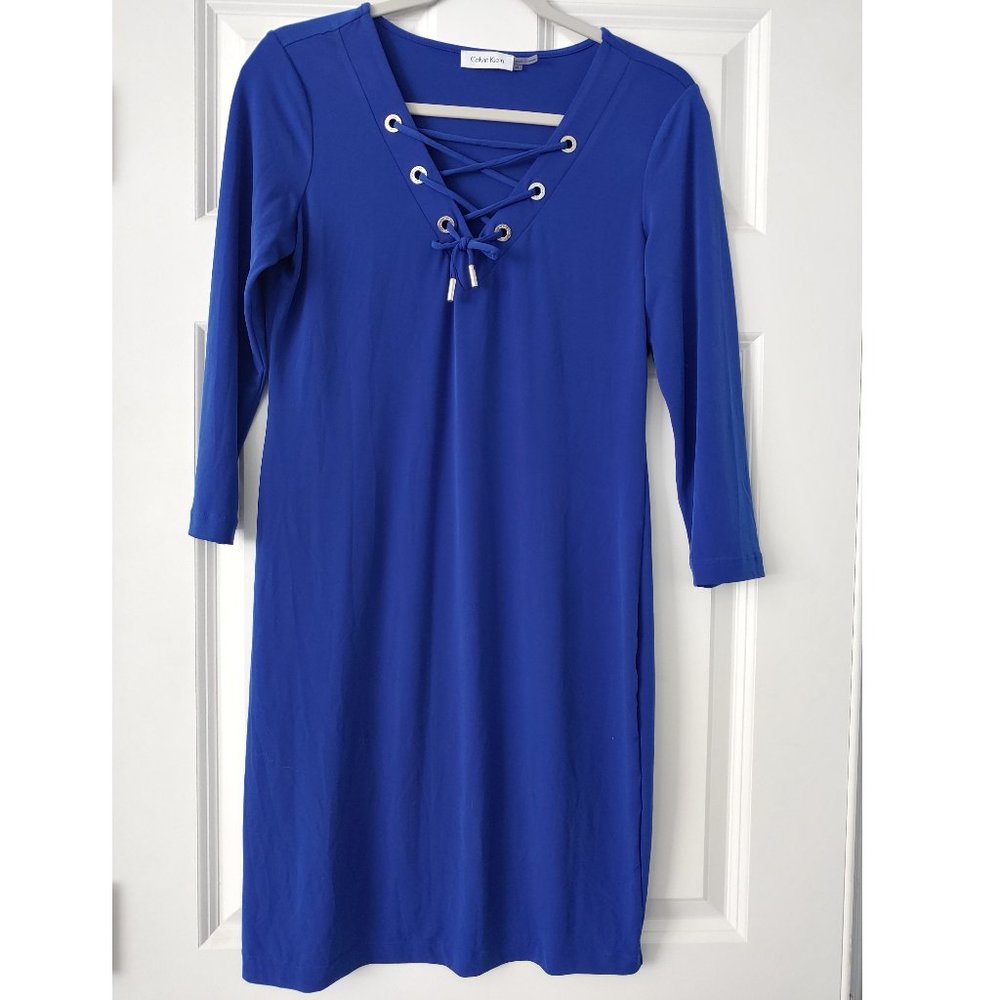 Blue Size 6 Calvin Klein Dress